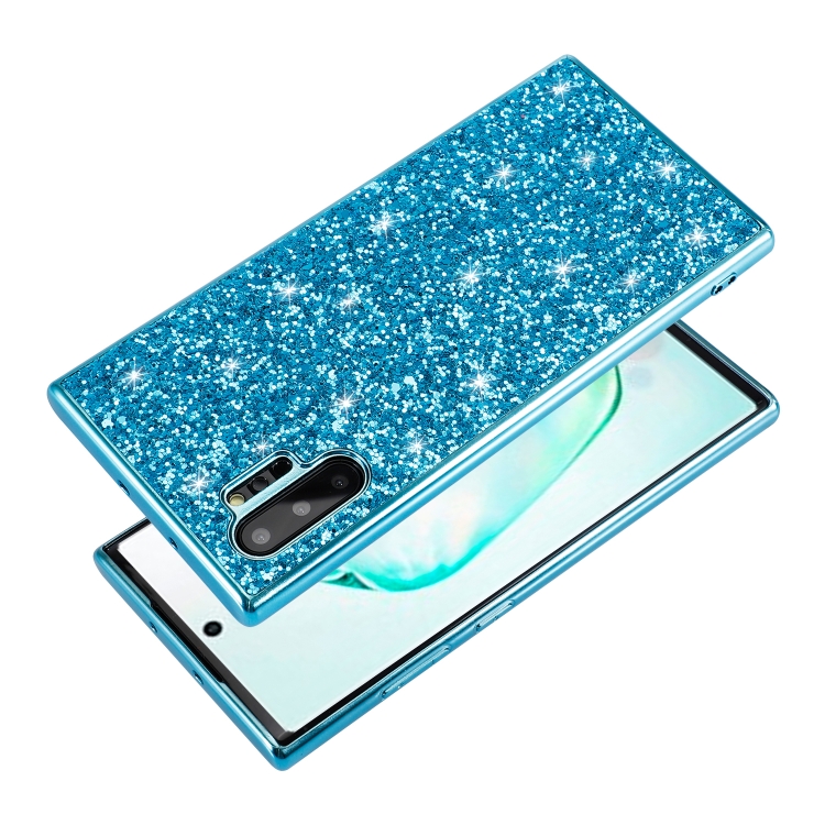 Plating Glittery Powder Shockproof TPU Case For Galaxy Note 10+(Gold) Plating Glittery Powder Shockproof TPU Case For Galaxy Note 10+(Gold)