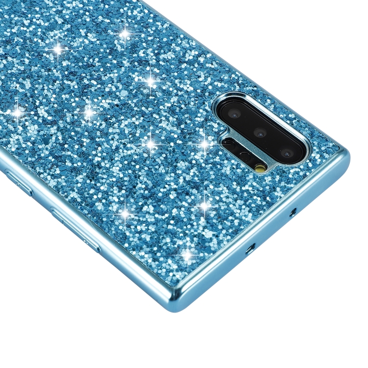 Plating Glittery Powder Shockproof TPU Case For Galaxy Note 10+(Gold) Plating Glittery Powder Shockproof TPU Case For Galaxy Note 10+(Gold)
