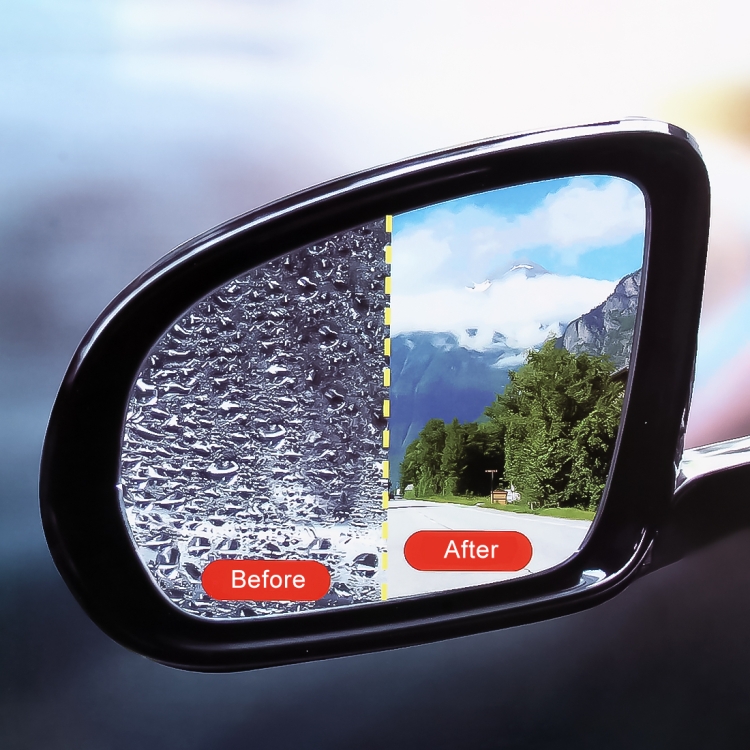 2PCS Car Rear View Mirror Rain Eyebrows with Air Guide Opening, Rainproof  PVC Auto Side Mirror Guard, Waterproof Rearview Mirror Smoke Cover, Car