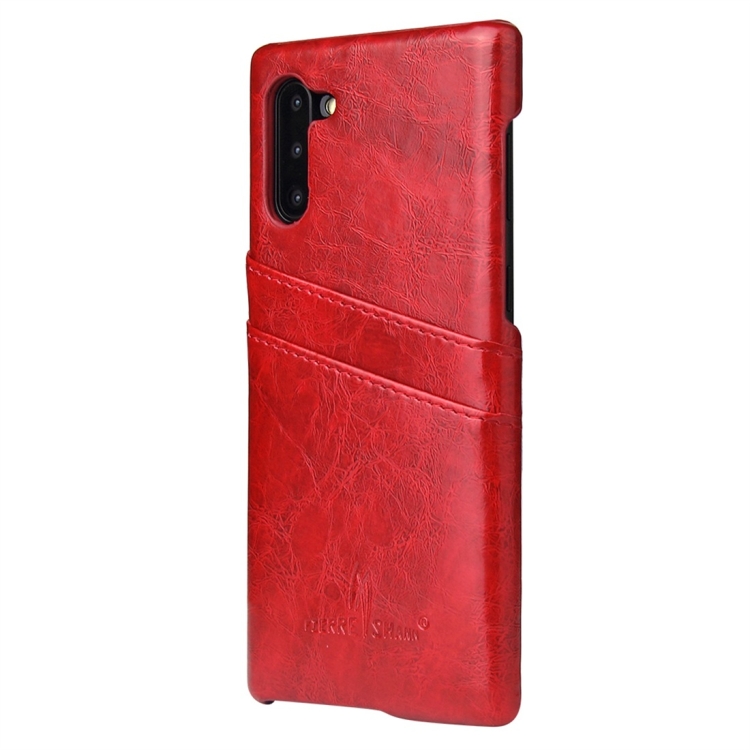 Fierre Shann Retro Oil Wax Texture PU Leather Case with Card Slots for Galaxy Note 10(Red) Fierre Shann Retro Oil Wax Texture PU Leather Case with Card Slots for Galaxy Note 10(Red)