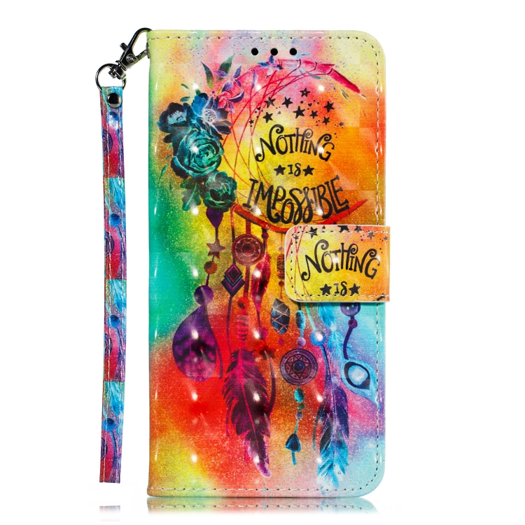 For iPhone 11 Pro 3D Painted Pattern Horizontal Flip Leather Case with Holder & Card Slot & Wallet & Photo Frame & Lanyard (Flower Wind Chimes)