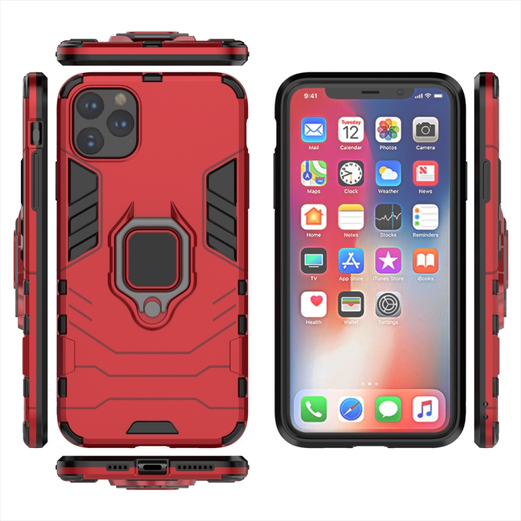 Panther PC + TPU Shockproof Protective Case with Magnetic Ring Holder for iPhone 11 Pro Max(Red) Panther PC + TPU Shockproof Protective Case with Magnetic Ring Holder for iPhone 11 Pro Max(Red)