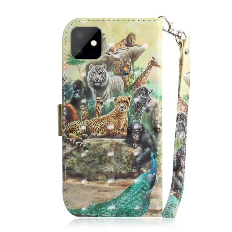 For iPhone 11 3D Colored Drawing Horizontal Flip Leather Case, with Holder & Card Slot & Wallet (Zoo) For iPhone 11 3D Colored Drawing Horizontal Flip Leather Case, with Holder & Card Slot & Wallet (Zoo)