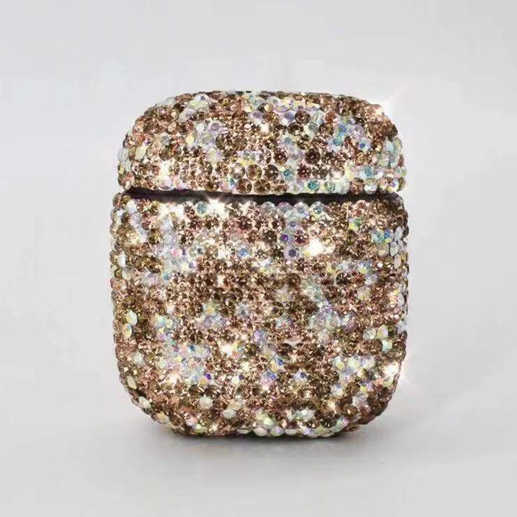 Diamonds Glitter Earphones Shockproof Protective Case for Apple AirPods 1 / 2(Gold) Diamonds Glitter Earphones Shockproof Protective Case for Apple AirPods 1 / 2(Gold)