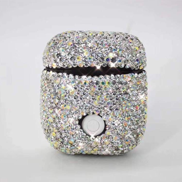 Diamonds Glitter Earphones Shockproof Protective Case for Apple AirPods 1 / 2(Gold) Diamonds Glitter Earphones Shockproof Protective Case for Apple AirPods 1 / 2(Gold)