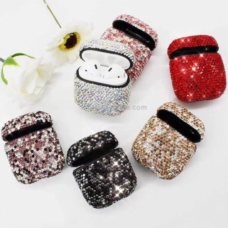 Diamonds Glitter Earphones Shockproof Protective Case for Apple AirPods 1 / 2(Gold) Diamonds Glitter Earphones Shockproof Protective Case for Apple AirPods 1 / 2(Gold)
