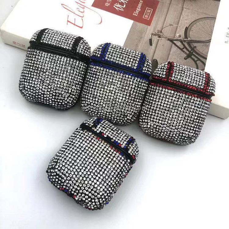 Diamonds Glitter Earphones Shockproof Protective Case for Apple AirPods 1 / 2(Colour) Diamonds Glitter Earphones Shockproof Protective Case for Apple AirPods 1 / 2(Colour)