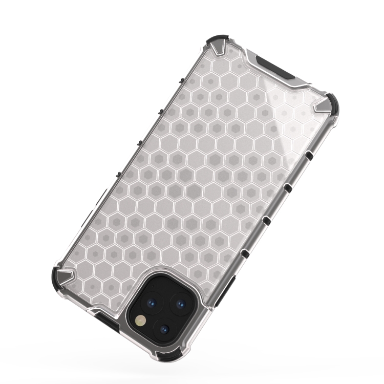 Shockproof Honeycomb PC + TPU Case for iPhone 11 Pro Max(Red)