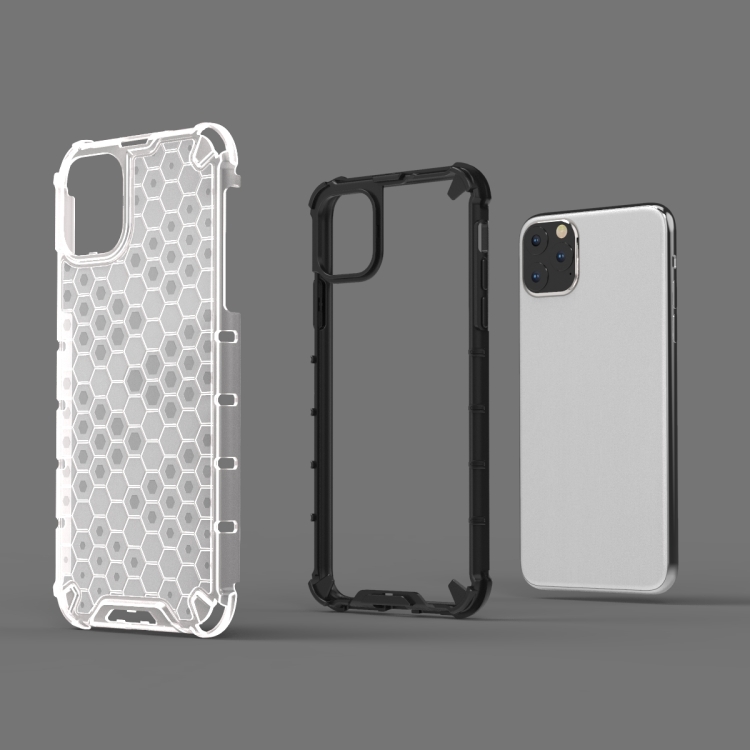 Shockproof Honeycomb PC + TPU Case for iPhone 11 Pro Max(Red)