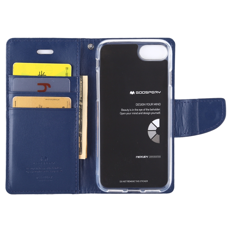 For iPhone SE 2022 / SE 2020 / 8 / 7 GOOSPERY PERSONA DIARY Horizontal Flip Leather Case with Holder & Card Slots & Wallet(Navy) For iPhone SE 2022 / SE 2020 / 8 / 7 GOOSPERY PERSONA DIARY Horizontal Flip Leather Case with Holder & Card Slots & Wallet(Navy)
