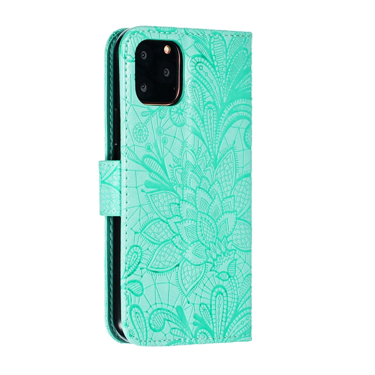 Lace Flower Horizontal Flip Leather Case with Holder & Card Slots & Wallet for iPhone 11 Pro(Green) Lace Flower Horizontal Flip Leather Case with Holder & Card Slots & Wallet for iPhone 11 Pro(Green)