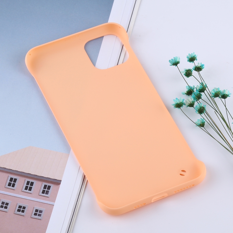 Frosted Anti-skidding pc Protective Case for iPhone 11 Pro Max(Apricot)