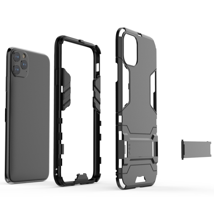 Shockproof PC + TPU Case with Holder for 11 Pro Max(Red) Shockproof PC + TPU Case with Holder for 11 Pro Max(Red)