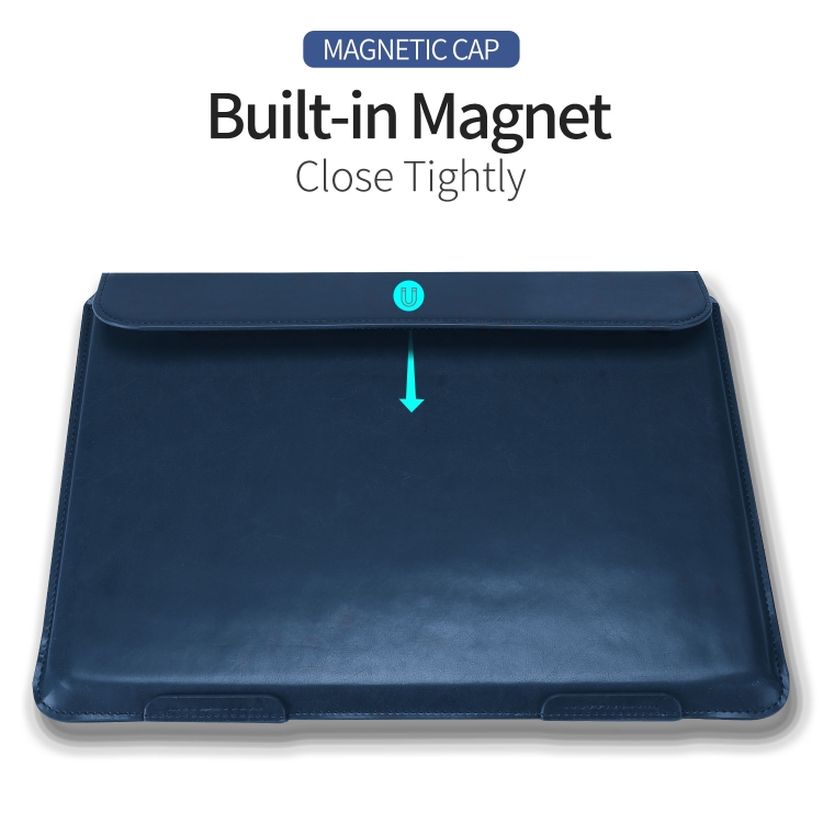 DUX DUCIS HEFI SERIES PU Leather Laptop Carrying Case with Holder for Macbook 12 inch(Blue) DUX DUCIS HEFI SERIES PU Leather Laptop Carrying Case with Holder for Macbook 12 inch(Blue)