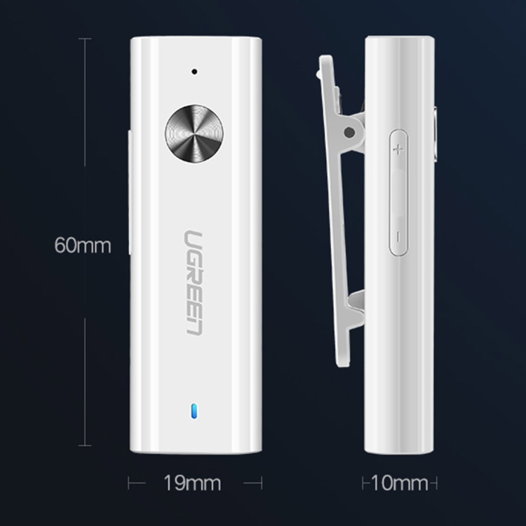 UGREEN CM110 3.5mm Jack Lavalier Aptx Bluetooth 4.2 Bilateral Stereo Audio Receiver Built-in Microphone UGREEN CM110 3.5mm Jack Lavalier Aptx Bluetooth 4.2 Bilateral Stereo Audio Receiver Built-in Microphone