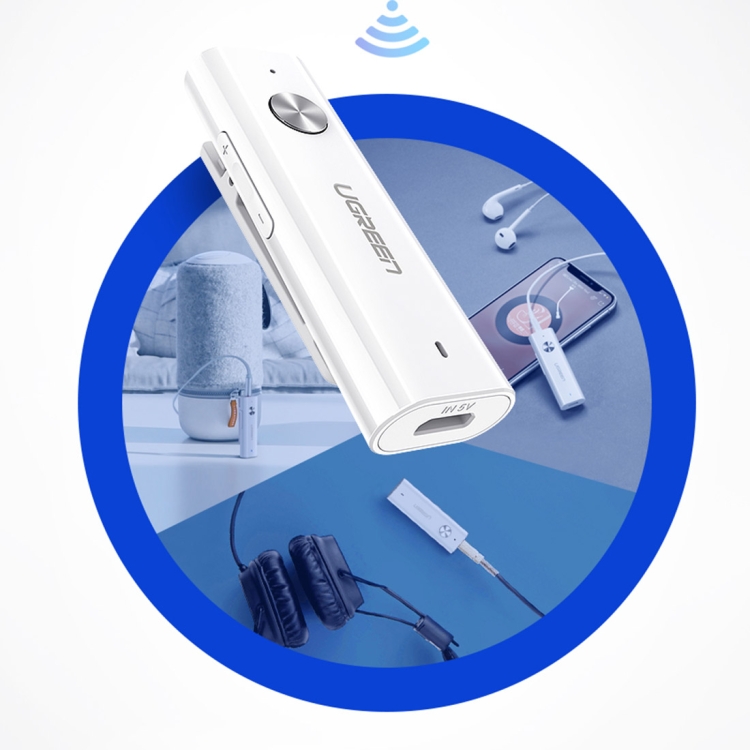 UGREEN CM110 3.5mm Jack Lavalier Aptx Bluetooth 4.2 Bilateral Stereo Audio Receiver Built-in Microphone UGREEN CM110 3.5mm Jack Lavalier Aptx Bluetooth 4.2 Bilateral Stereo Audio Receiver Built-in Microphone