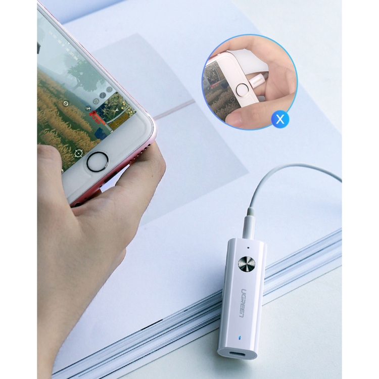 UGREEN CM110 3.5mm Jack Lavalier Aptx Bluetooth 4.2 Bilateral Stereo Audio Receiver Built-in Microphone UGREEN CM110 3.5mm Jack Lavalier Aptx Bluetooth 4.2 Bilateral Stereo Audio Receiver Built-in Microphone