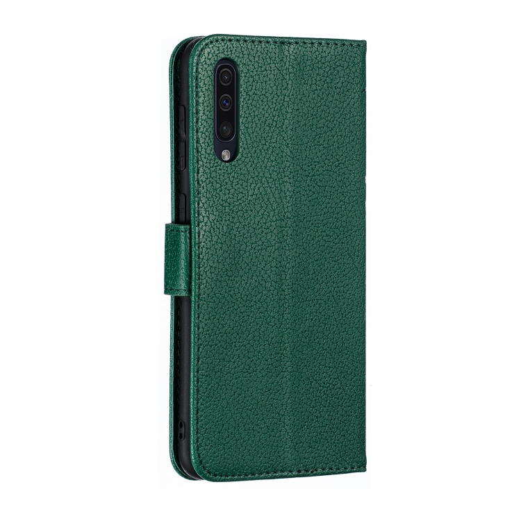 Feather Pattern Litchi Texture Horizontal Flip Leather Case with Wallet & Holder & Card Slots For Galaxy A50(Green) Feather Pattern Litchi Texture Horizontal Flip Leather Case with Wallet & Holder & Card Slots For Galaxy A50(Green)