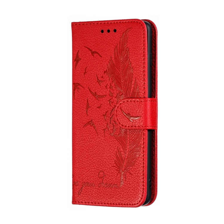Feather Pattern Litchi Texture Horizontal Flip Leather Case with Wallet & Holder & Card Slots For Galaxy S10(Red) Feather Pattern Litchi Texture Horizontal Flip Leather Case with Wallet & Holder & Card Slots For Galaxy S10(Red)