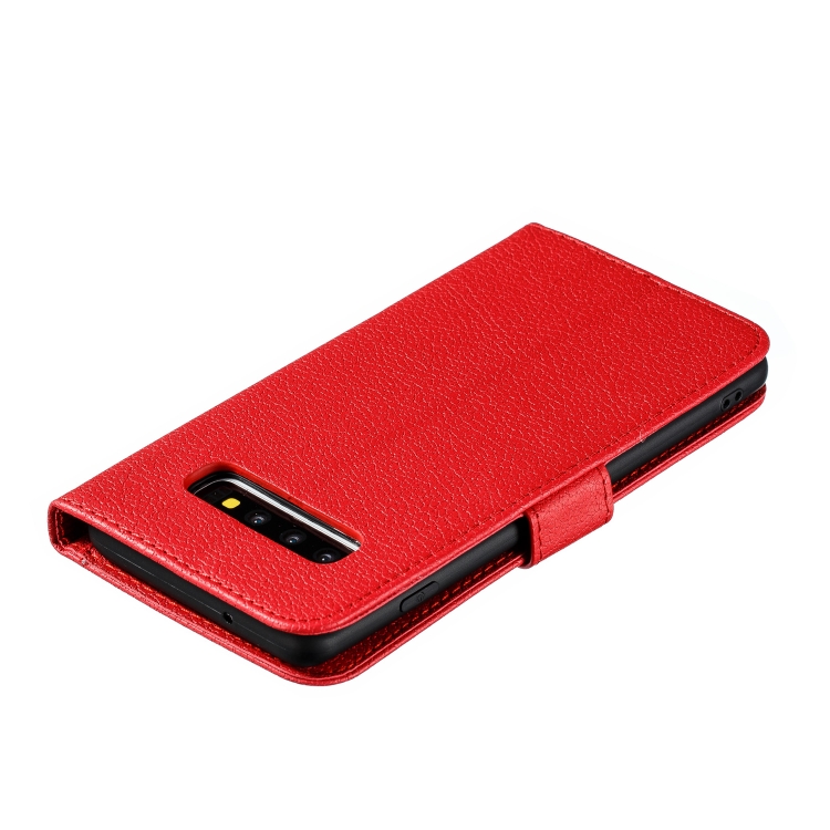 Feather Pattern Litchi Texture Horizontal Flip Leather Case with Wallet & Holder & Card Slots For Galaxy S10(Red) Feather Pattern Litchi Texture Horizontal Flip Leather Case with Wallet & Holder & Card Slots For Galaxy S10(Red)
