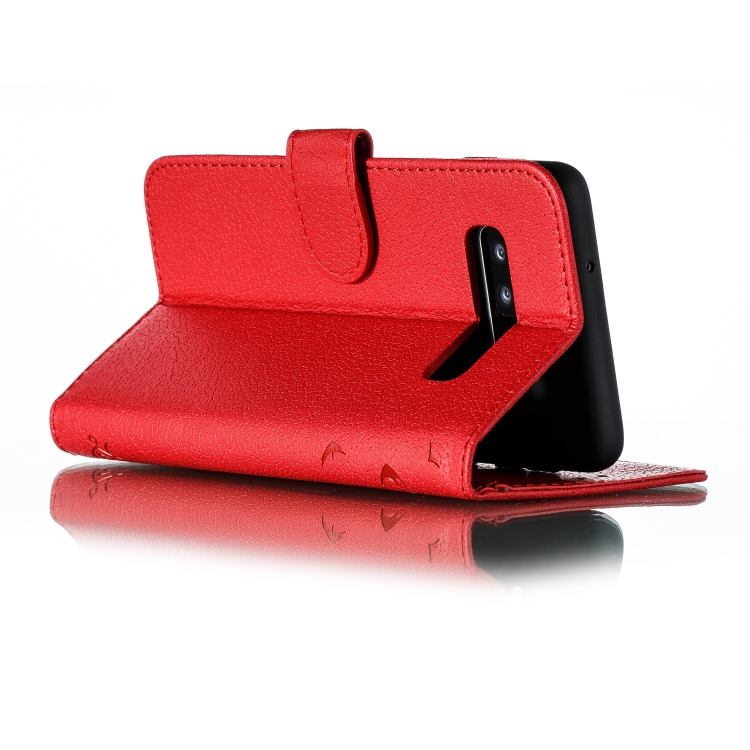 Feather Pattern Litchi Texture Horizontal Flip Leather Case with Wallet & Holder & Card Slots For Galaxy S10(Red) Feather Pattern Litchi Texture Horizontal Flip Leather Case with Wallet & Holder & Card Slots For Galaxy S10(Red)