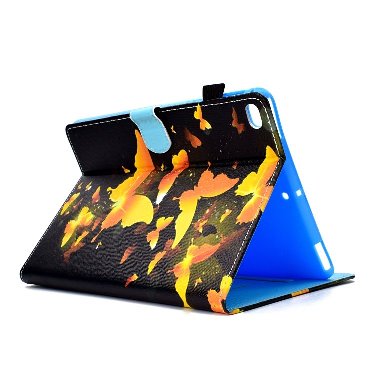 For iPad 5 / 6 Colored Drawing Stitching Horizontal Flip Leather Case, with Holder & Card Slots & Sleep / Wake-up function(Golden Butterfly) For iPad 5 / 6 Colored Drawing Stitching Horizontal Flip Leather Case, with Holder & Card Slots & Sleep / Wake-up function(Golden Butterfly)