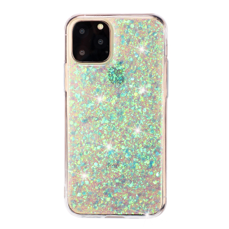 For iPhone 11 Pro Max (6.5 inch) Glitter Powder Soft TPU Protective Case(Green) For iPhone 11 Pro Max (6.5 inch) Glitter Powder Soft TPU Protective Case(Green)