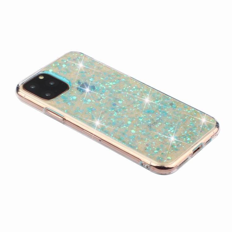 For iPhone 11 Pro Max (6.5 inch) Glitter Powder Soft TPU Protective Case(Green) For iPhone 11 Pro Max (6.5 inch) Glitter Powder Soft TPU Protective Case(Green)