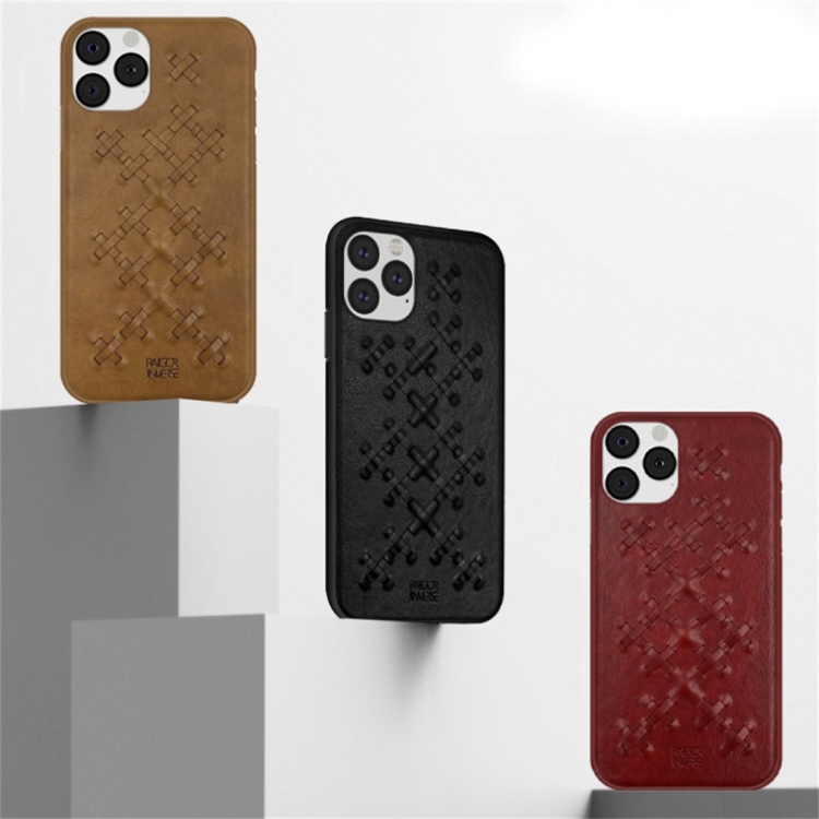 For iPhone 11 RAIGOR INVERSE WEAVE Series PU+TPU+PC Solid Color Protective Case(Red) For iPhone 11 RAIGOR INVERSE WEAVE Series PU+TPU+PC Solid Color Protective Case(Red)