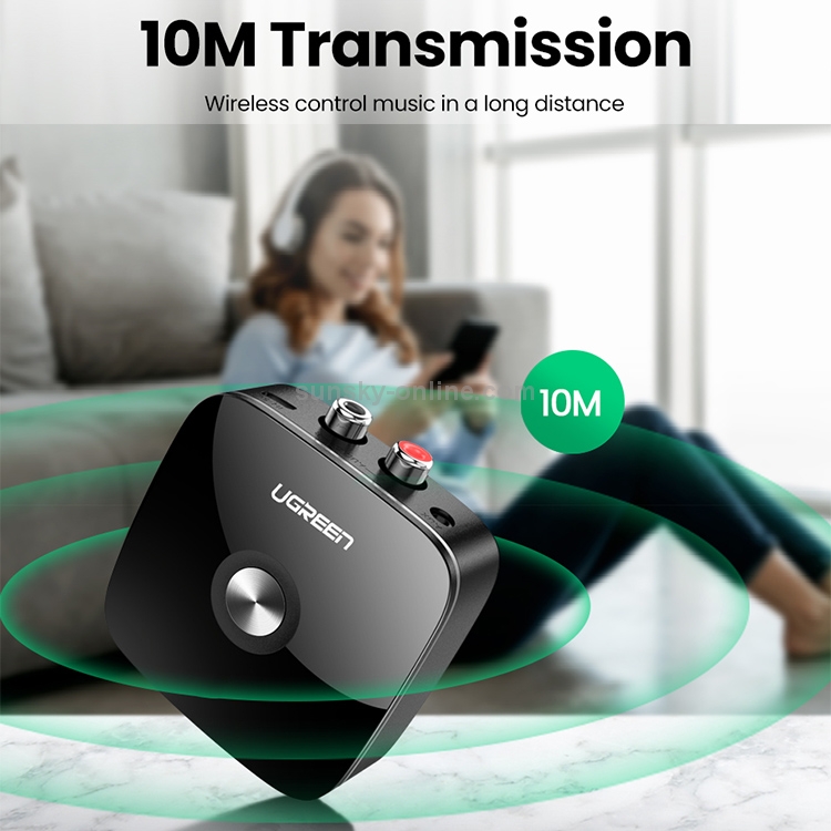 UGREEN CM106 3.5mm AUX + 2 RCA Interface Bluetooth 4.2 Wireless Bluetooth Receiver, Support APTX UGREEN CM106 3.5mm AUX + 2 RCA Interface Bluetooth 4.2 Wireless Bluetooth Receiver, Support APTX