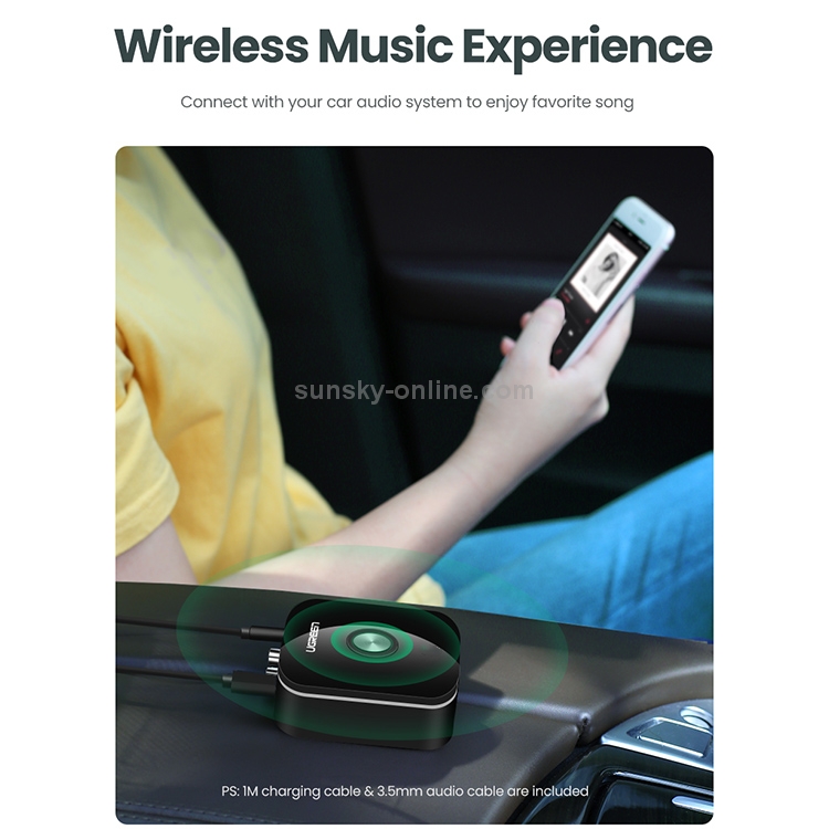 UGREEN CM106 3.5mm AUX + 2 RCA Interface Bluetooth 4.2 Wireless Bluetooth Receiver, Support APTX UGREEN CM106 3.5mm AUX + 2 RCA Interface Bluetooth 4.2 Wireless Bluetooth Receiver, Support APTX