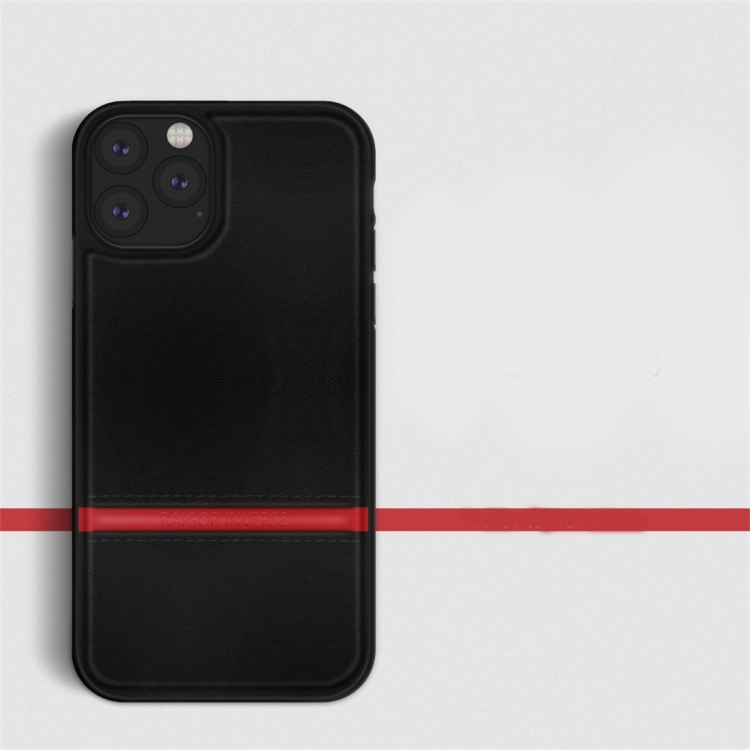 For iPhone 11 Pro Max (6.5 inch) RAIGOR INVERSE CHRIS Series PU Splicing Stitch Protective Case(Black) For iPhone 11 Pro Max (6.5 inch) RAIGOR INVERSE CHRIS Series PU Splicing Stitch Protective Case(Black)