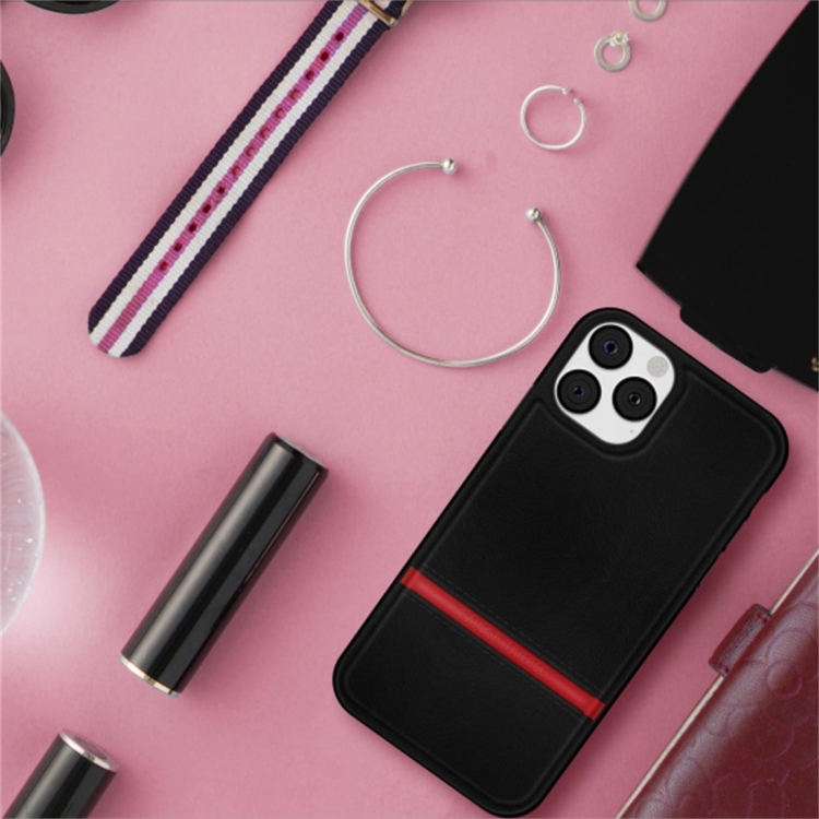 For iPhone 11 Pro Max (6.5 inch) RAIGOR INVERSE CHRIS Series PU Splicing Stitch Protective Case(Black) For iPhone 11 Pro Max (6.5 inch) RAIGOR INVERSE CHRIS Series PU Splicing Stitch Protective Case(Black)