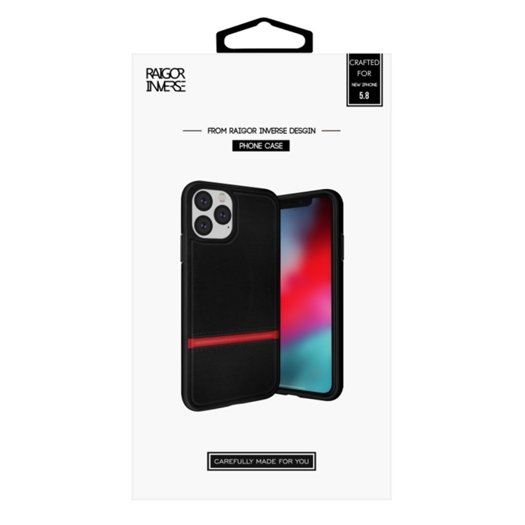 For iPhone 11 Pro Max (6.5 inch) RAIGOR INVERSE CHRIS Series PU Splicing Stitch Protective Case(Black) For iPhone 11 Pro Max (6.5 inch) RAIGOR INVERSE CHRIS Series PU Splicing Stitch Protective Case(Black)