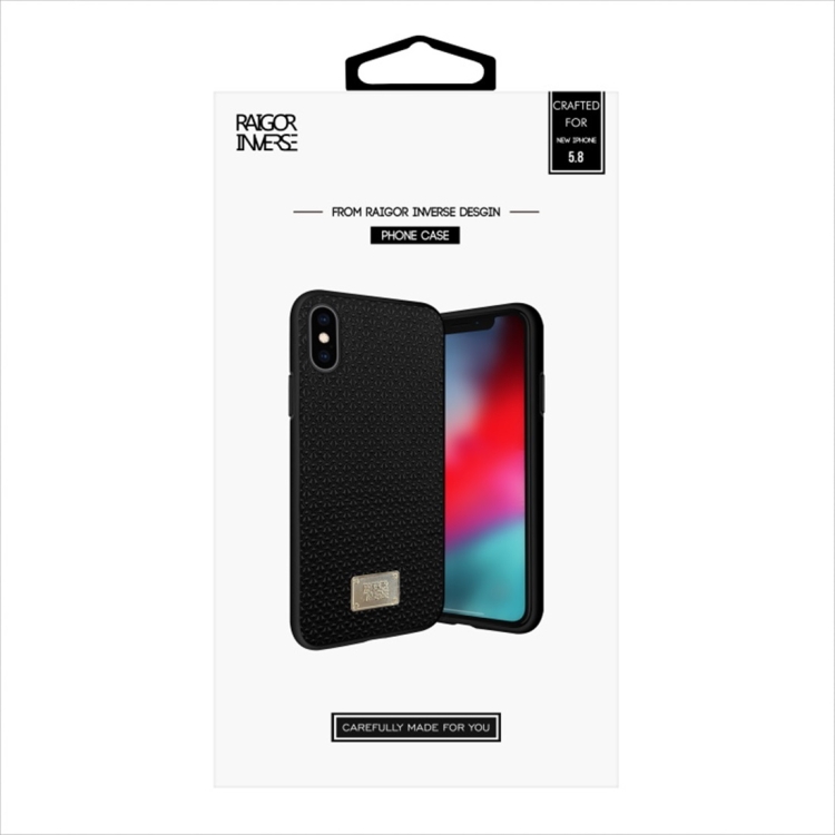 For iPhone 11 RAIGOR INVERSE PARKER Geometric Texture Pattern Protective Case(Black) For iPhone 11 RAIGOR INVERSE PARKER Geometric Texture Pattern Protective Case(Black)