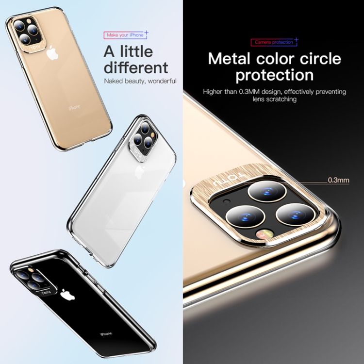 For iPhone 11 Pro Max TOTUDESIGN Clear Crystal Series Metal + PC Protective Case(Silver) For iPhone 11 Pro Max TOTUDESIGN Clear Crystal Series Metal + PC Protective Case(Silver)