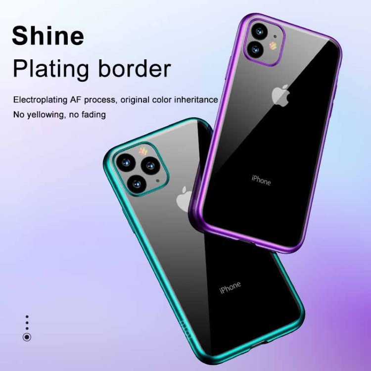 For iPhone 11 Pro Max TOTUDESIGN Concise Series Shockproof Electroplating TPU Protective Case(Black) For iPhone 11 Pro Max TOTUDESIGN Concise Series Shockproof Electroplating TPU Protective Case(Black)