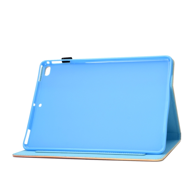 For iPad 5 / 6 / 8 Colored Drawing Stitching Horizontal Flip Leather Case, with Holder & Card Slots(Beach) For iPad 5 / 6 / 8 Colored Drawing Stitching Horizontal Flip Leather Case, with Holder & Card Slots(Beach)