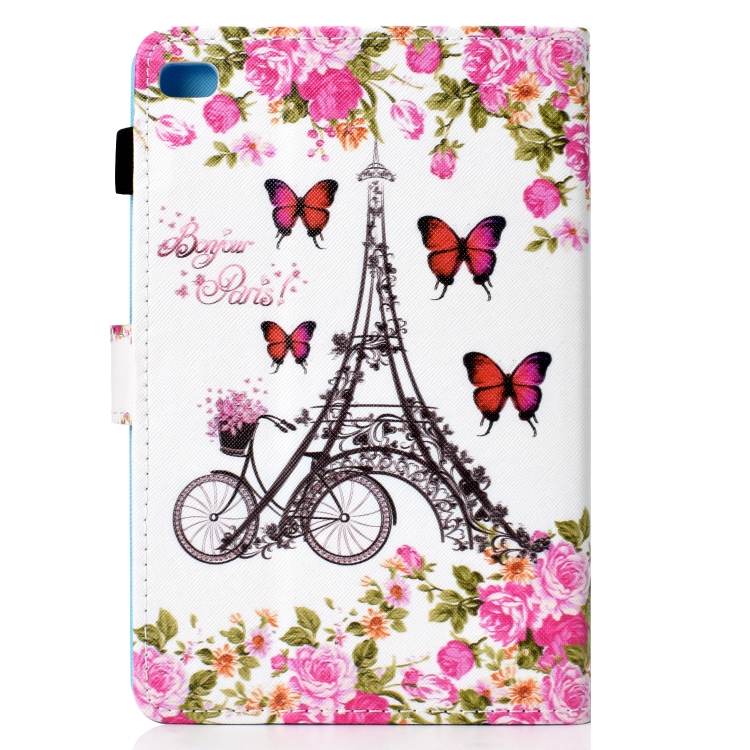 For iPad Mini 1 / 2 / 3 / 4 Colored Drawing Stitching Horizontal Flip Leather Case, with Holder & Card Slots(Flower Tower) For iPad Mini 1 / 2 / 3 / 4 Colored Drawing Stitching Horizontal Flip Leather Case, with Holder & Card Slots(Flower Tower)