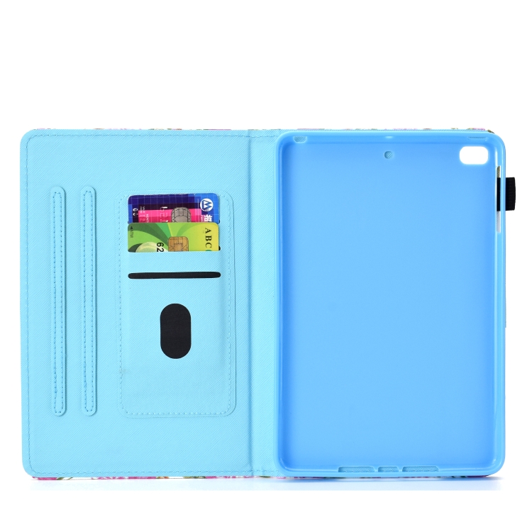 For iPad Mini 1 / 2 / 3 / 4 Colored Drawing Stitching Horizontal Flip Leather Case, with Holder & Card Slots(Flower Tower) For iPad Mini 1 / 2 / 3 / 4 Colored Drawing Stitching Horizontal Flip Leather Case, with Holder & Card Slots(Flower Tower)