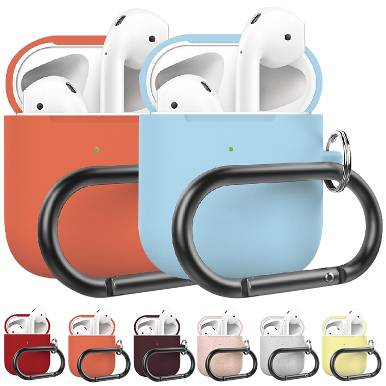 Anti-fall Silicone Charging Box Protective Case with Carabiner for AirPods 2(Lanvender) Anti-fall Silicone Charging Box Protective Case with Carabiner for AirPods 2(Lanvender)