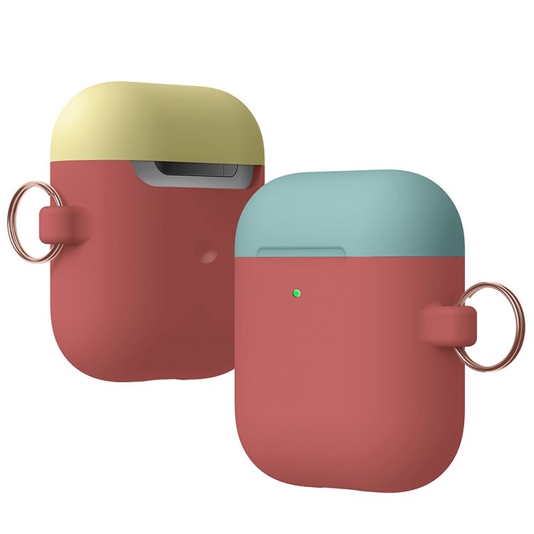 Anti-fall Silicone Charging Box Protective Case with Carabiner and Replaceable cap for AirPods 2(Wine Red) Anti-fall Silicone Charging Box Protective Case with Carabiner and Replaceable cap for AirPods 2(Wine Red)