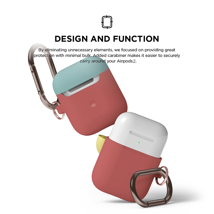 Anti-fall Silicone Charging Box Protective Case with Carabiner and Replaceable cap for AirPods 2(Wine Red) Anti-fall Silicone Charging Box Protective Case with Carabiner and Replaceable cap for AirPods 2(Wine Red)