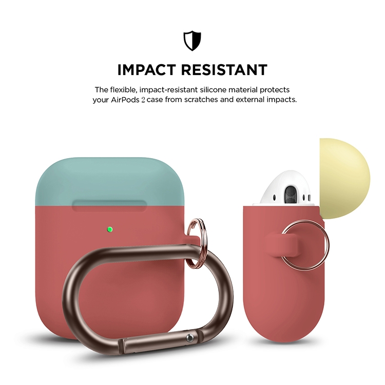Anti-fall Silicone Charging Box Protective Case with Carabiner and Replaceable cap for AirPods 2(Wine Red) Anti-fall Silicone Charging Box Protective Case with Carabiner and Replaceable cap for AirPods 2(Wine Red)