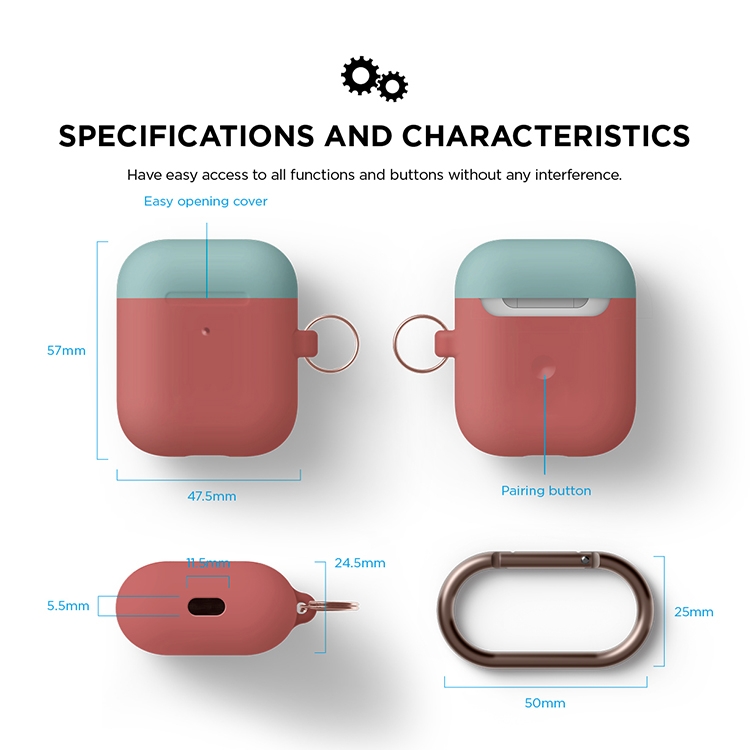 Anti-fall Silicone Charging Box Protective Case with Carabiner and Replaceable cap for AirPods 2(Wine Red) Anti-fall Silicone Charging Box Protective Case with Carabiner and Replaceable cap for AirPods 2(Wine Red)