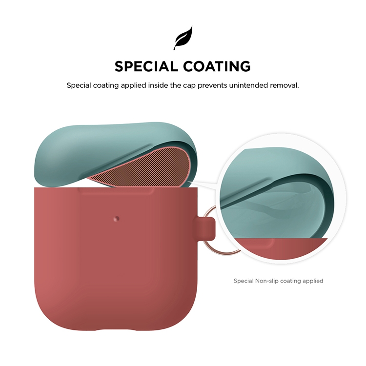 Anti-fall Silicone Charging Box Protective Case with Carabiner and Replaceable cap for AirPods 2(Wine Red) Anti-fall Silicone Charging Box Protective Case with Carabiner and Replaceable cap for AirPods 2(Wine Red)