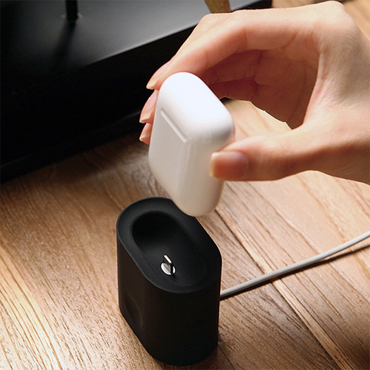 Multi-function Silicone Charging Bracket for AirPods(Black) Multi-function Silicone Charging Bracket for AirPods(Black)