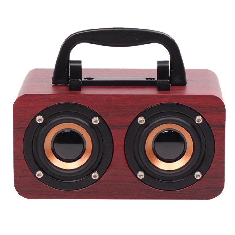 FT-4002 Wooden Wireless Bluetooth Portable Retro Subwoofer Speakers, Support TF card & USB MP3 Playback(Red Wood Grain) FT-4002 Wooden Wireless Bluetooth Portable Retro Subwoofer Speakers, Support TF card & USB MP3 Playback(Red Wood Grain)