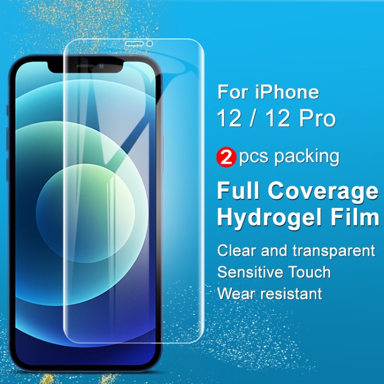 2 PCS IMAK Hydrogel Film III Full Coverage Screen Protector For iPhone 12 / 12 Pro 2 PCS IMAK Hydrogel Film III Full Coverage Screen Protector For iPhone 12 / 12 Pro