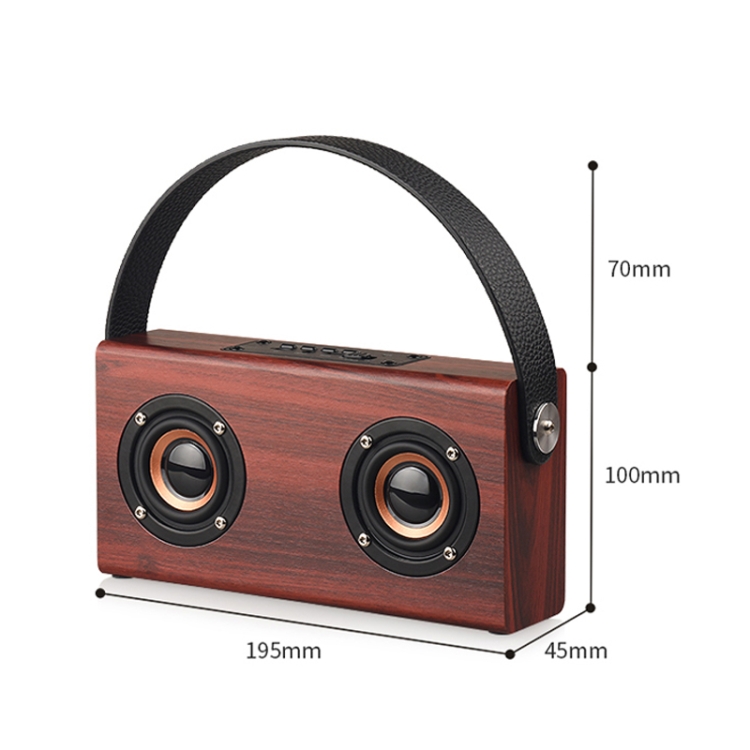 D10 Bluetooth 4.2 Portable Wooden Handheld Bluetooth Speaker(Red Wood Texture) D10 Bluetooth 4.2 Portable Wooden Handheld Bluetooth Speaker(Red Wood Texture)
